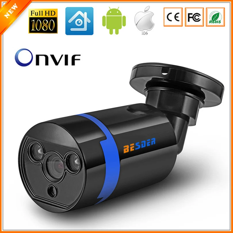 Besder H.265 HI3516E SONY IMX307 камера наблюдения 1080P 2MP ONVIF IP камера наружная Камера Безопасности Водонепроницаемая P2P ONVIF RTSP