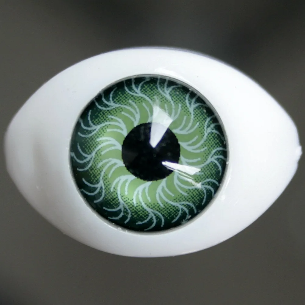 

[wamami] 23mm Green Bloodshot Acrylic Eyes Glassless Boat-Shaped For BJD Dollfie