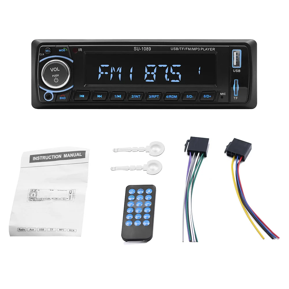 Автомобильное радио 1 Din Авторадио LCD стерео MP3 Автомобильный плеер Поддержка