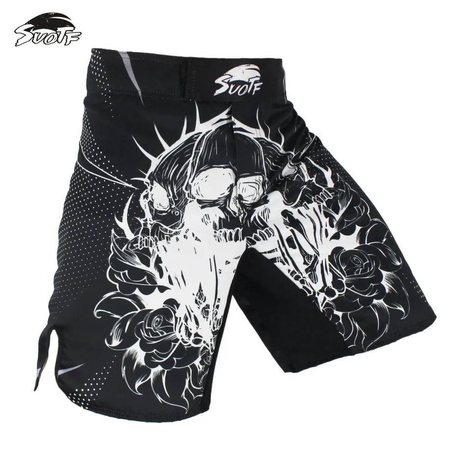 Спортивные шорты черные SUOTF боксерское дышащее движение Муай Тай борьба с тигром
