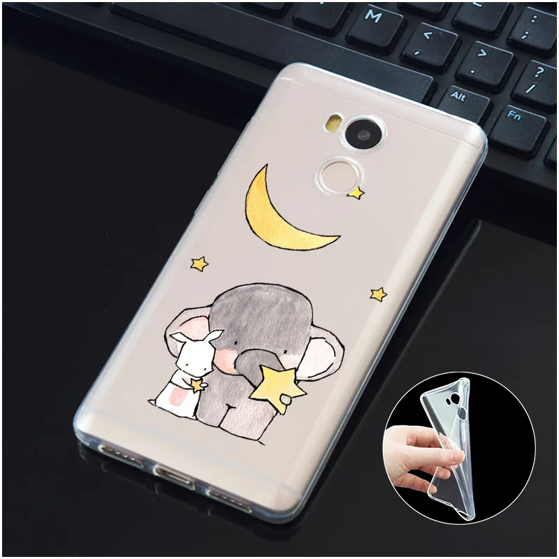 DREAMFOX L572 милый слон Мягкий ТПУ силиконовый чехол для Xiaomi Redmi Note 3 4 5 Plus 3S 4A 4X 5A Pro Global |