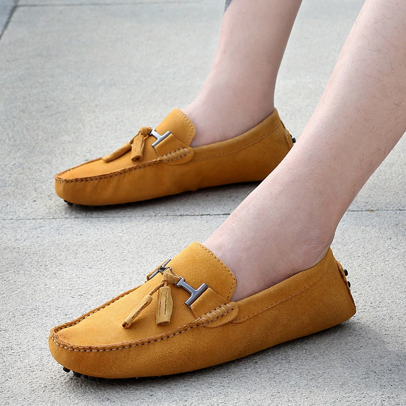 GOXPACER Spring Summer Loafers Boat Shoes Tassel Metal Buckle Men Genuine Leather Casual Fashion Single 2018 New | Обувь