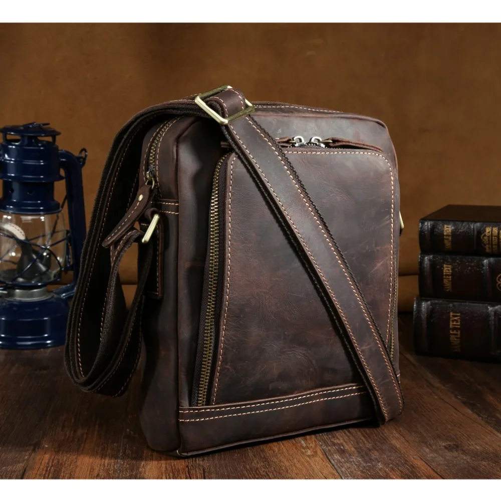 Роскошный высококачественный мужской портфель из натуральной кожи ручной