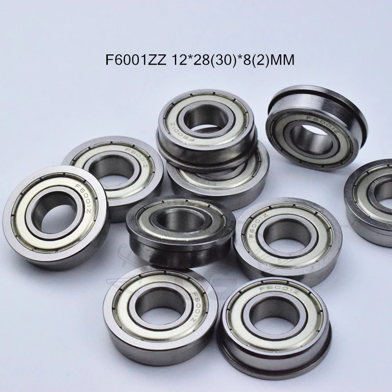 Фланцевый подшипник 10 шт. F6001ZZ 12*28(30)* 8 (мм) бесплатная доставка хромированная