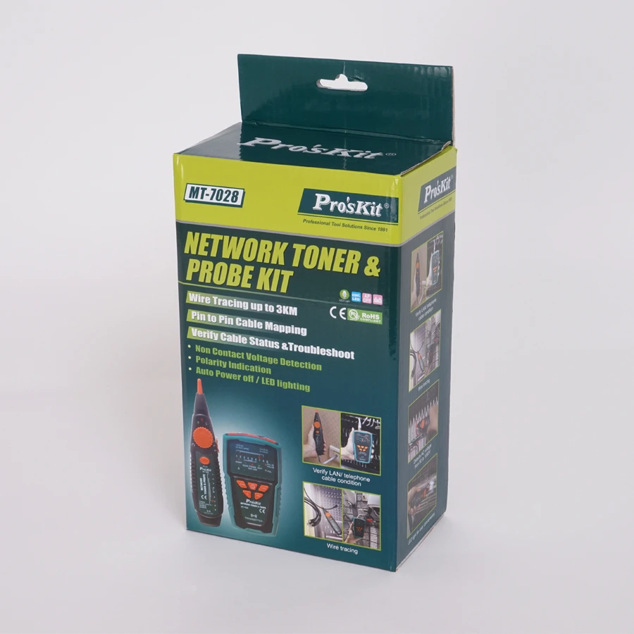 Pro'sKit MT-7028 сетевой тонер зонд комплект аудио сетевой тестер трекер сети, Datacom, аудио/видео, ТВ кабель