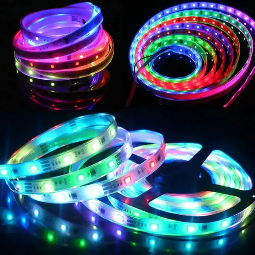 5M 12V Цифровой TM1812 гибкий 1812IC 5050 RGB светодиодный светильник ленты Мечта Цвет 300 60