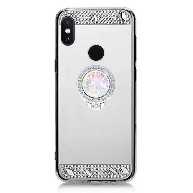 3D зеркальный чехол для Redmi Note 6 Pro с кольцом Xiaomi 8 MI 9 9t 10 pro A1 A2 Lite 5 7 5A S2 K30 K20 7A 8A |