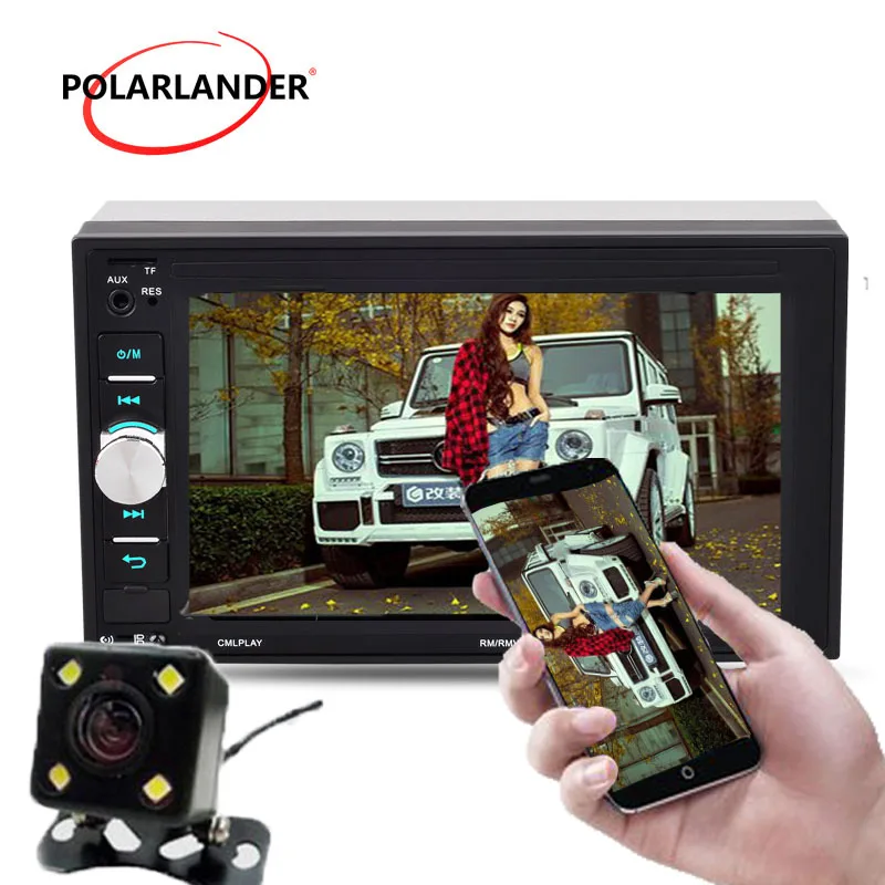 Автомагнитола 2 din с сенсорным экраном 6 дюйма стерео MP5 плеер 9 языков mirrori link Bluetooth