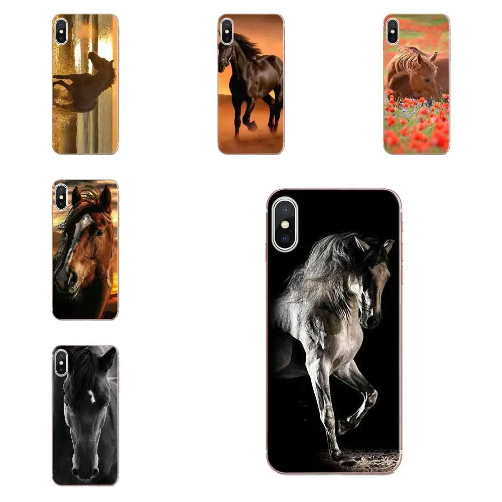 Мягкий чехол из ТПУ для Xiaomi Redmi Mi Note 7 8 9 SE Pro Lite Go Play Great Beautiful Horses Running|Чехлы-накладки|