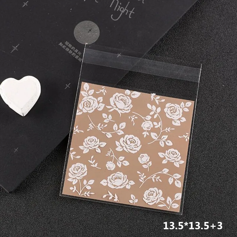 LBSISI Life Flower Rose самоклеящаяся печать хлебный хлеб пластиковый подарок конфеты