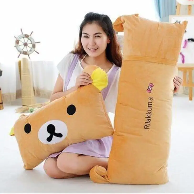 Огромный Размеры 65 см & 95 медведь Rilakkuma Плюшевый игрушки подушки плюшевые Teddy Bear Eazy