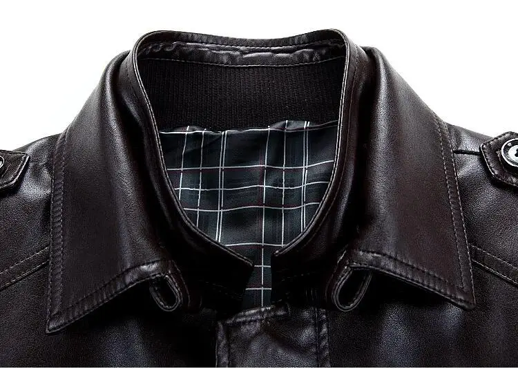 

2020 New Autumn and winter Brand men's Genuine Leather jackets thickening long leather coat men natural sheepskin leather jacket