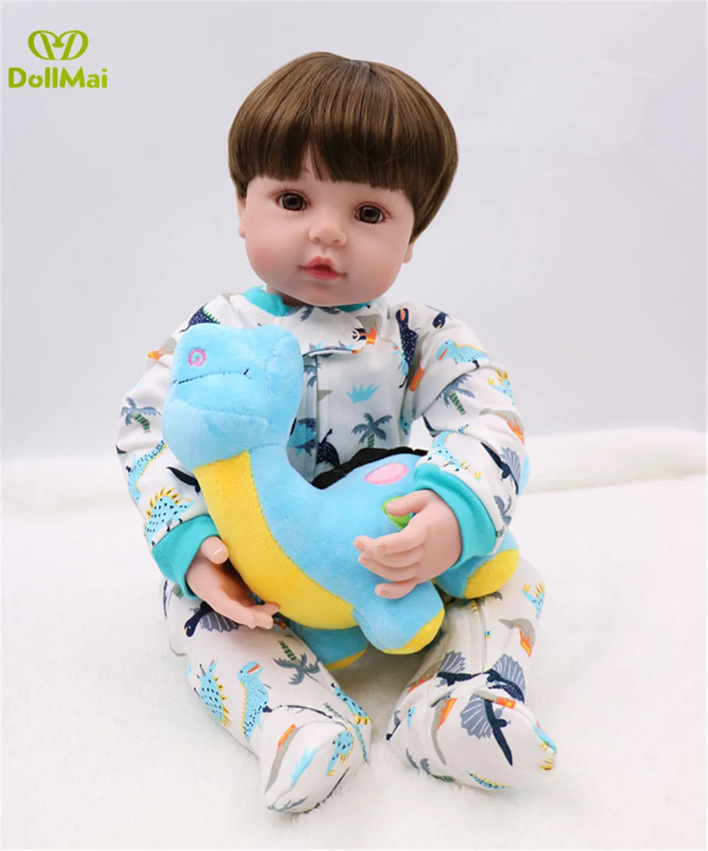 DollMai силиконовая кукла Reborn игрушки 24 дюйма 60 см Виниловая bo Baby Bebes reborn alive bonecas
