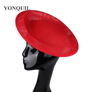 30 см Большой шляп для торжественного случая основание красное вечерние шляпа Имитация SINAMAY DIY аксессуары для волос коктейль головные уборы 3 Цвета новое поступление
