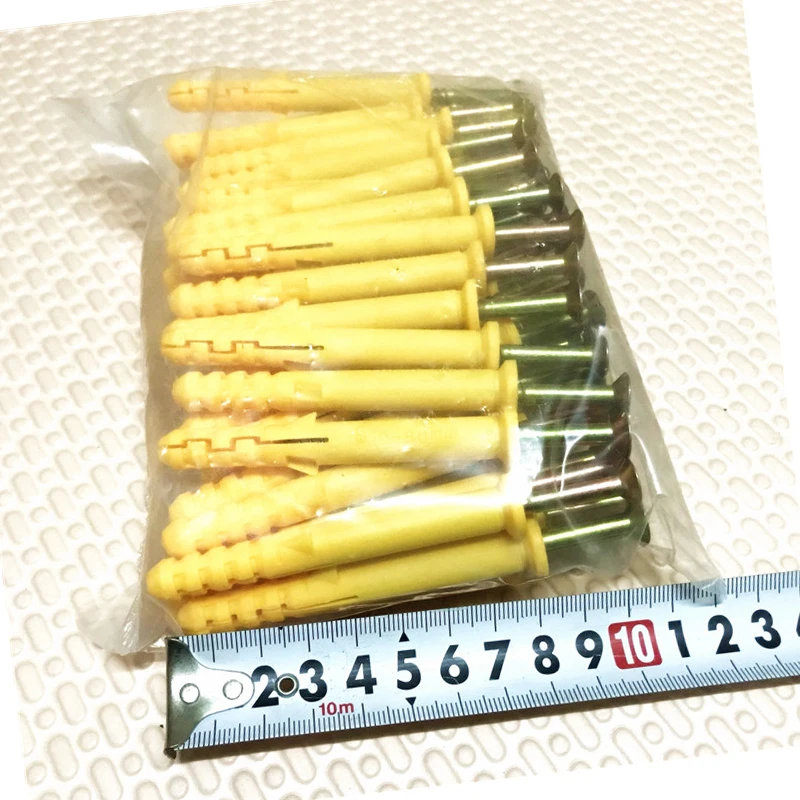 

100pcs Expansive tube With a nail 10x80mm Drill Bit Anchor Wall Plastic Expansion Pipe Tube Wall Plugs Drywall Screw M10