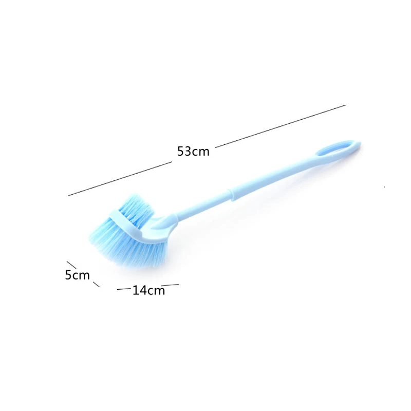 Buy Portable Toilet Brush Scrubber V-type Cleaner Clean Bent Bowl Handle For Bathroom Accessory on