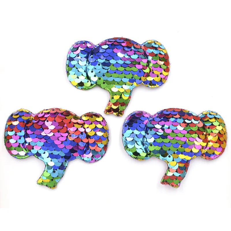 Elephant 16 шт. Блестящий Мягкий патчи Единорог/Слон/олень/медведь аппликации для рукоделия одежды Швейные принадлежности "сделай сам" бант для волос Декор - Цвет: Elephant