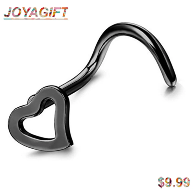 

JOYA Jewelry Nose S-shaped Curved Heart Nose Ring Charm Women's Jewelry Decorative Nose Nails for Women