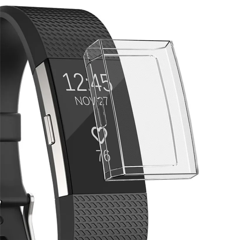 Защитный чехол для смарт-часов мягкий силиконовый из ТПУ Fitbit Charge 2 80630 |