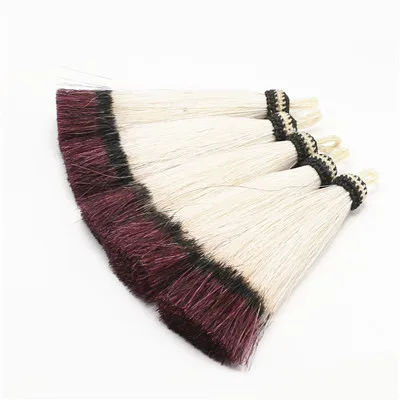 GUFEATHER L101/10 см кисточка из конского волоса/Кисточка/ювелирные аксессуары/ручная работа/изготовление украшений/цветной скользкий кулон/украшения - Цвет: L10117
