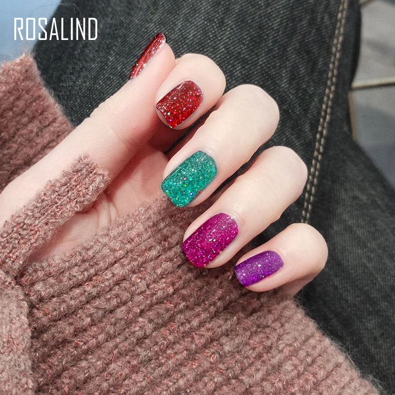 Радужный гель-лаки для ногтей ROSALIND гибридные Лаки полуперманентный лак маникюра
