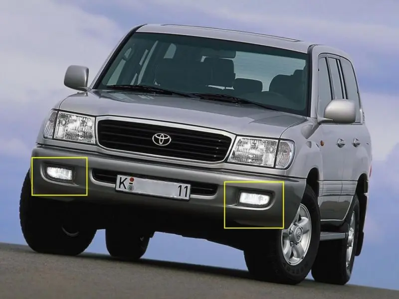 ANGRONG 2 шт для Toyota Land Cruiser Amazon 1998-2007 передние противотуманные свет с 30 W HB4 светодиодный лампы
