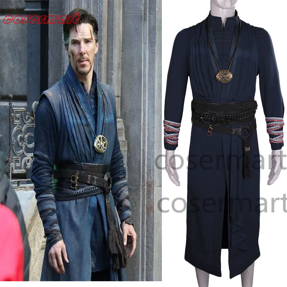 2016 Movie Doctor Strange Costume Ring Necklace Cosplay Steve Full Set Costume Robe Halloween Costume