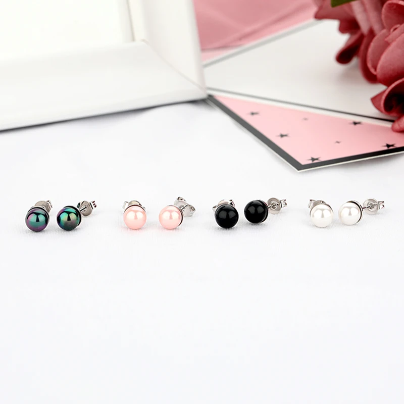 JXXGS New Designs Brass Rhodium Fine Earring Shell Pearl Stud Earrings For Women | Украшения и аксессуары
