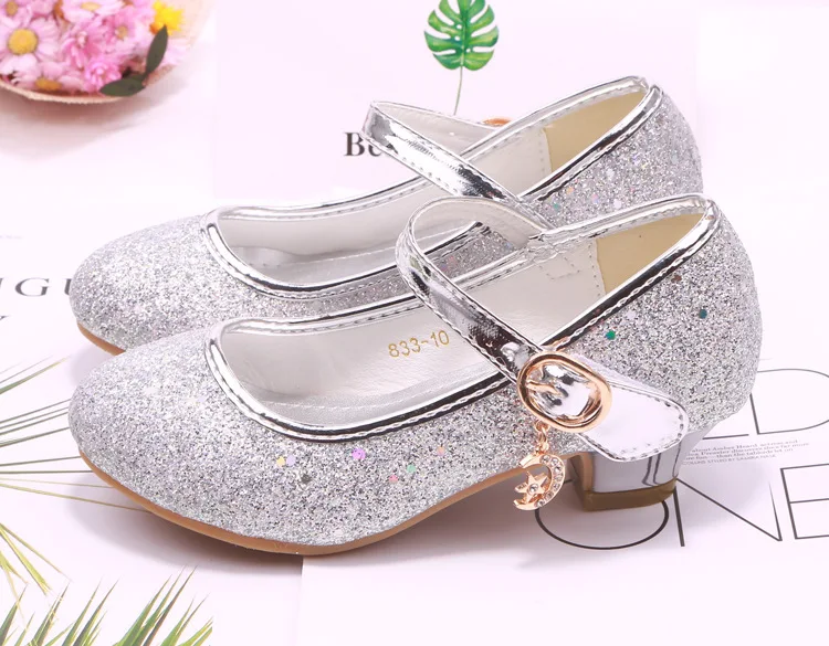 qloblo Kids Girls Wedding Shoes Children Princess Sandals High Heels Dress Shoes Shoes For Girls