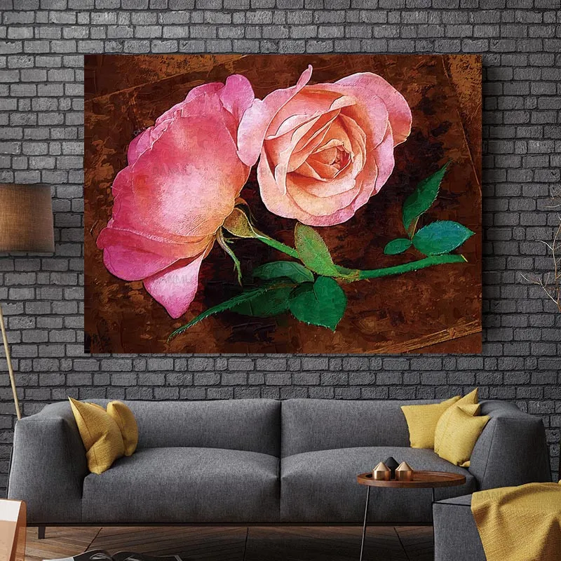 Картина печать на холсте картина с цветами настенные картины плакаты без рамки