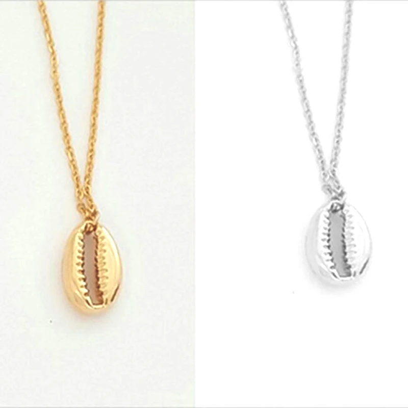 Женское длинное ожерелье с подвеской в виде морской ракушки | Украшения и