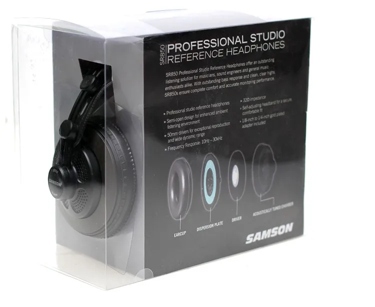 Пара оригинальных наушников Samson SR850 для мониторинга HIFI полуоткрытые наушники