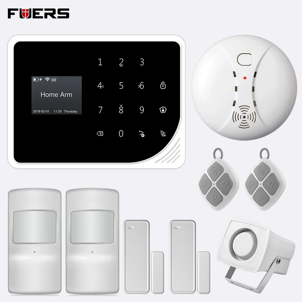 Fuers новинка 2019 WiFi Беспроводная GSM сигнализация S5 система безопасности домашняя