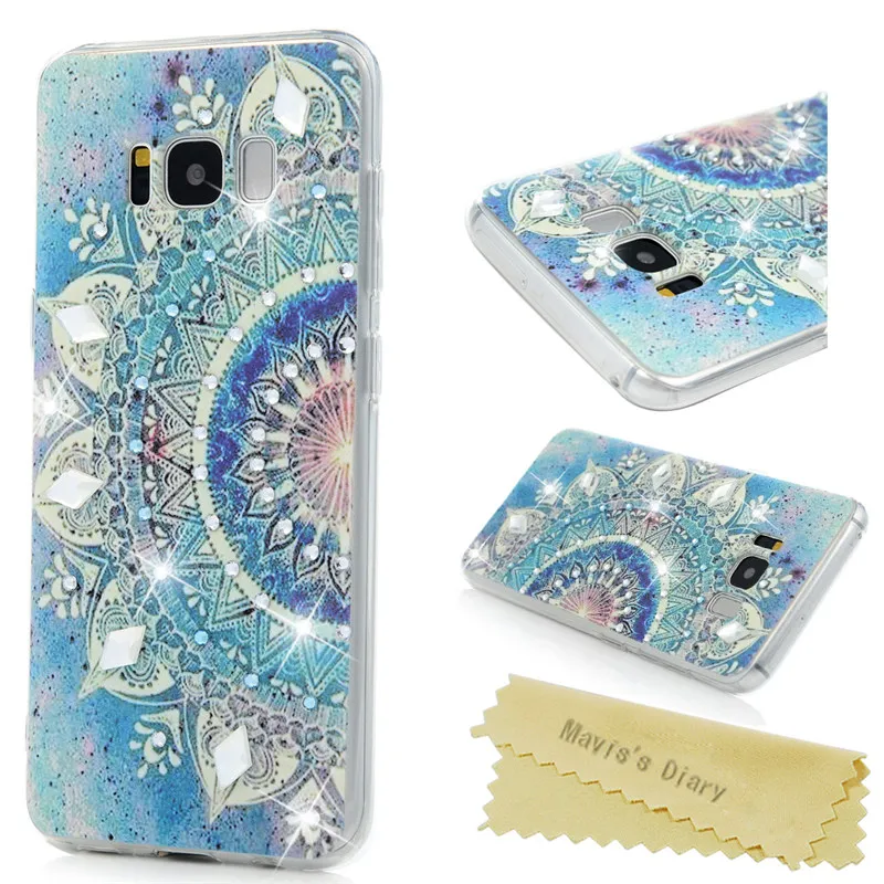 Nextmall For Samsung Galaxy S8 Capa Diamond 3D Bling Phone Case Rhinestone Painted Cover Fundas |
