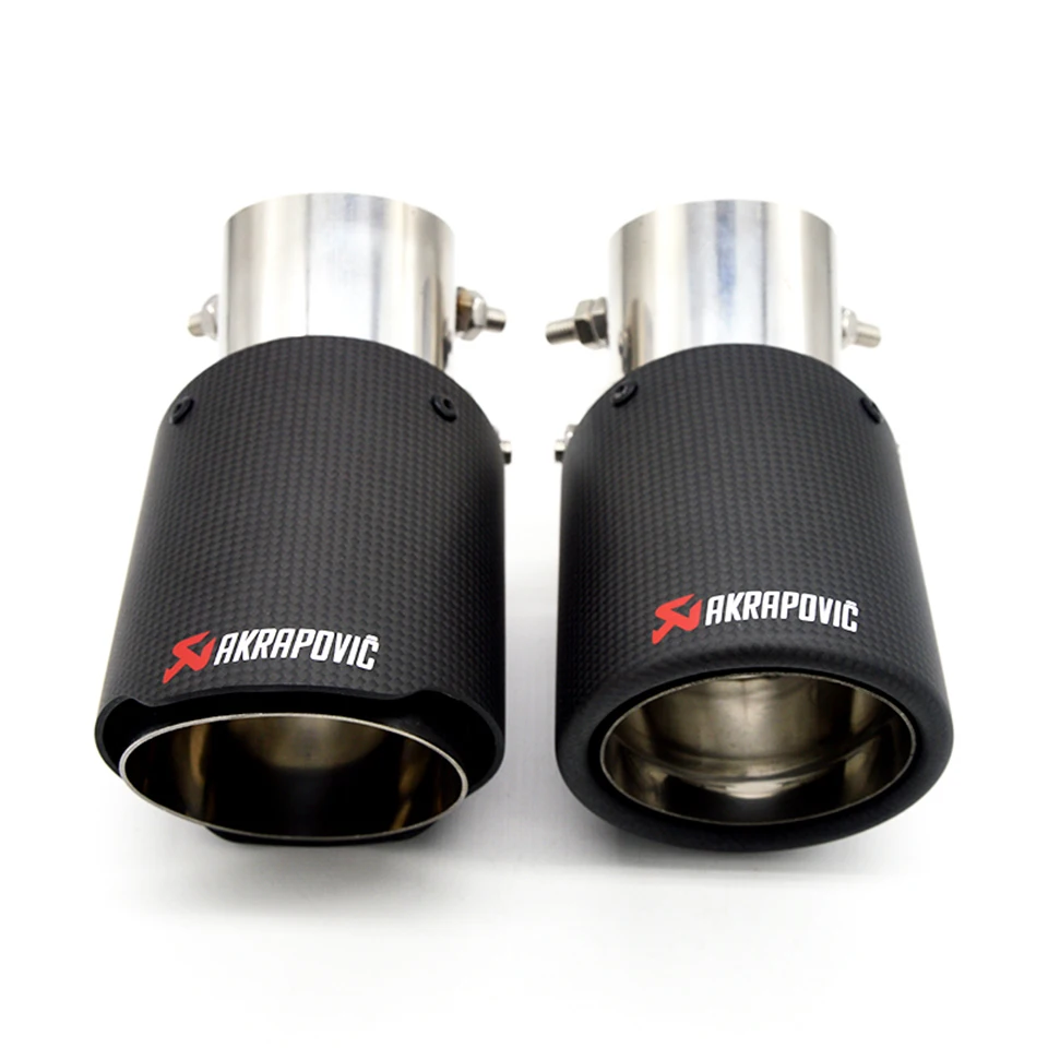 1 шт., универсальные наконечники Akrapovic, выхлопная труба из углеродного волокна, модифицированная для Ford, Toyota, Renault, Opel, автостайлинг, аксессуары
