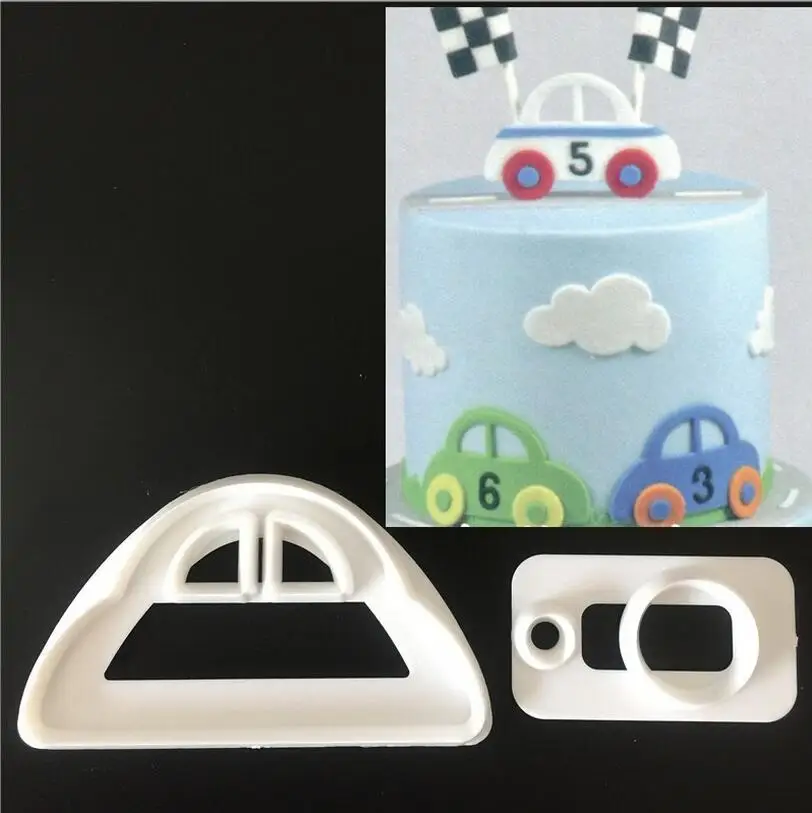 Sugarcraft Car Set plastic fondant cutter cake mold decorating tools sugarcraft bakeware | Дом и сад