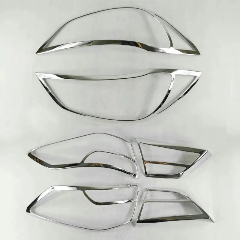 

For Hyundai Elantra Avante 2016 2017 6th GE ABS Chromium Outer Headlight Cover Front Lamp Decoration Trims Car Styling 2pcs