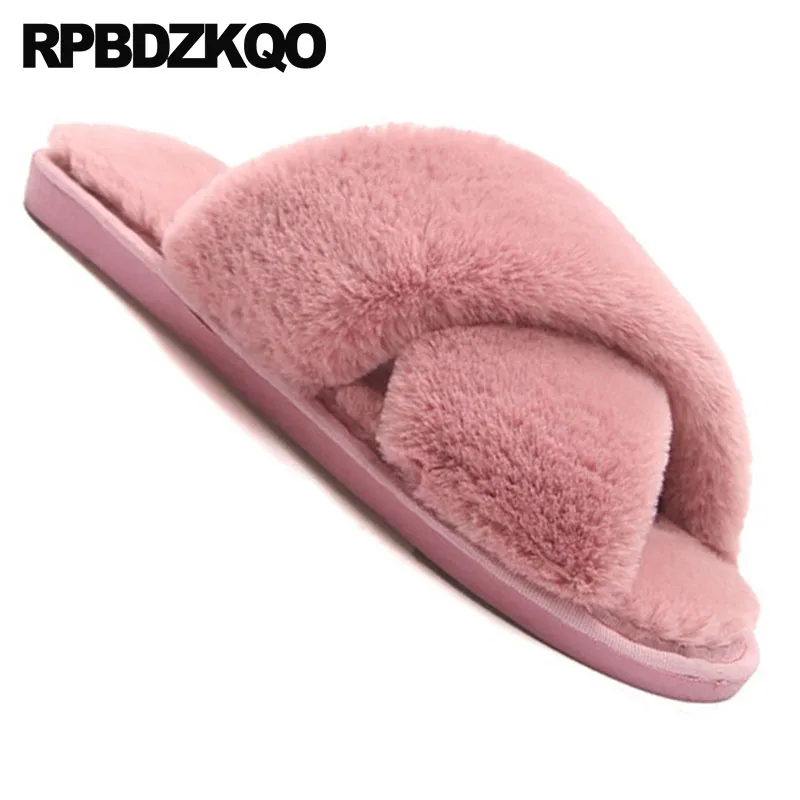 Нечеткие большой Размеры роскошная дизайнерская обувь для женщин Тапочки без