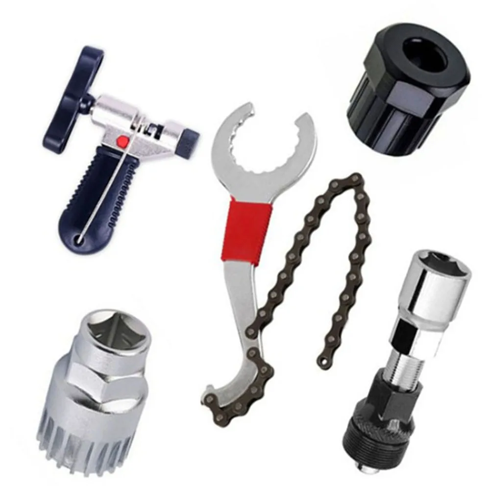 Mountain Bike Repair Tool Kits Bicycle Chain Removal/Bracket Remover/Freewheel Remover/Crank Puller Remover Outdoor bike tools