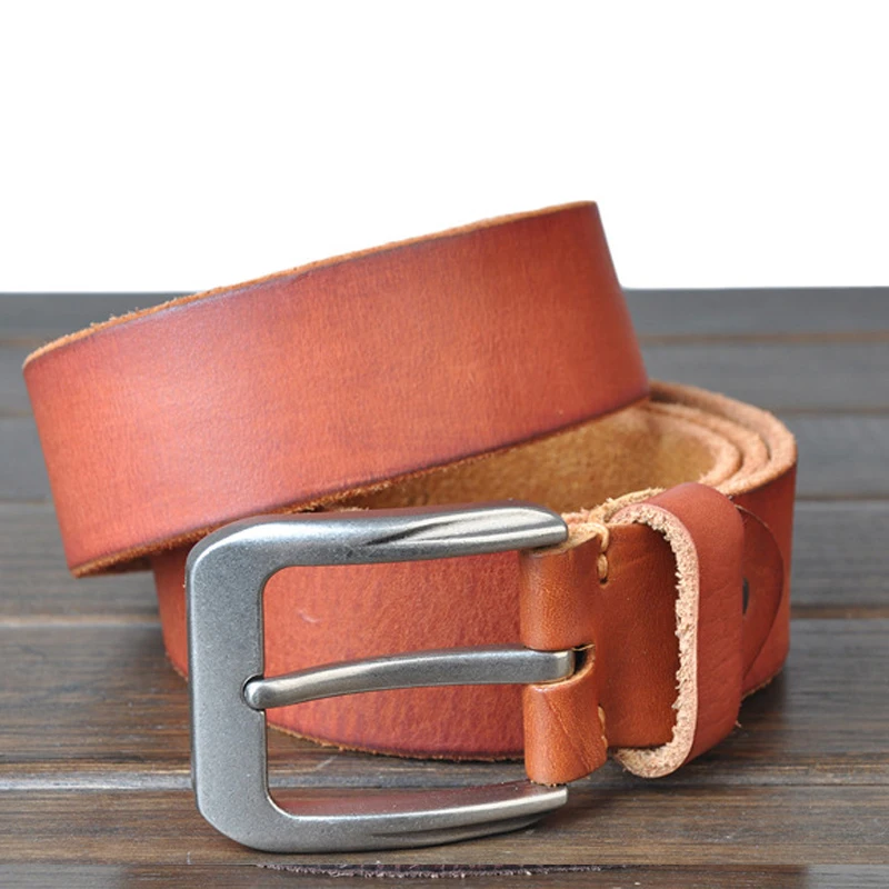 Роскошный кожаный ремень для мужчин высококачественный из коровьей кожи