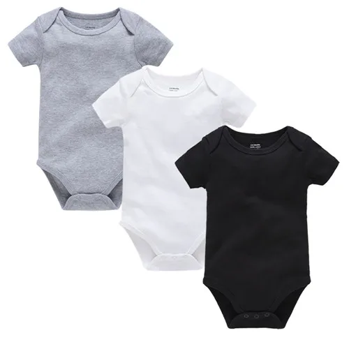 3PCS/lot 5PCS/lot 7PCS/lot 8PCS/lot Baby Boy Girl Clothes Short Sleeve Cotton Solid Baby Jumpsuit roupa de bebes Unisex Bodysuit - Цвет: 220922102212