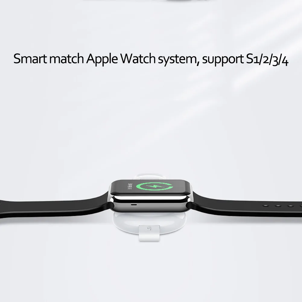 USAMS питьевой Беспроводной Зарядное устройство для наручных часов Iwatch Apple Watch 1/2/3/4 Часы зарядный кабель Беспроводной Chargeing аксессуары