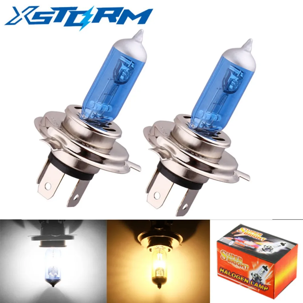 

2pcs H4 55W 12V Super White Yellow Fog Lights Halogen Bulb High Power Car Headlight Lamp Car Light Source Car Styling parking