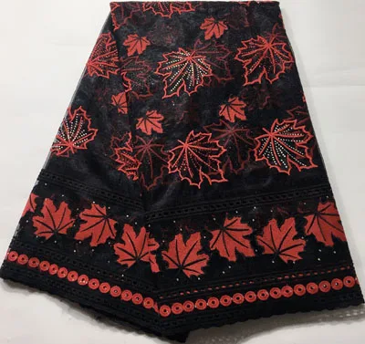 2021 Новое поступление вышивка африканский тюль кружевная ткань для вечернего