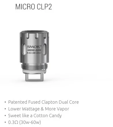 Электронная сигарета SMOK Micro TFV4 Core CLP2 NI200 STC2 катушка атомайзера для R80/R40/NANO ONE/Micro