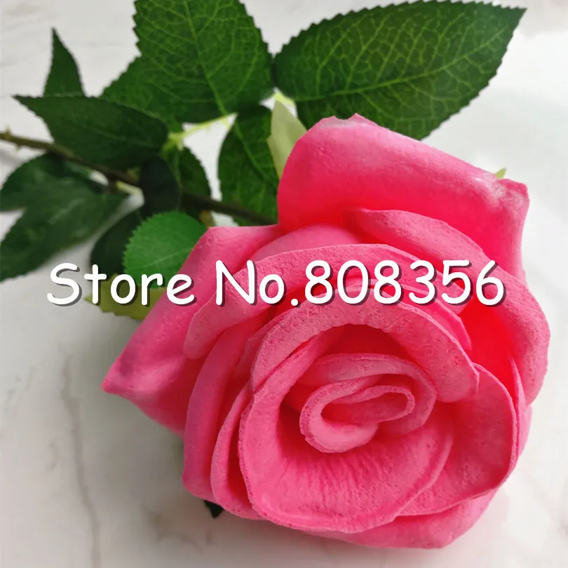 004 One Real Touch Роза Имитация Поддельные естественный вид цветок PU розы 60 см для Свадебная вечеринка искусственные декоративные цветы 7 цветов - Цвет: 004