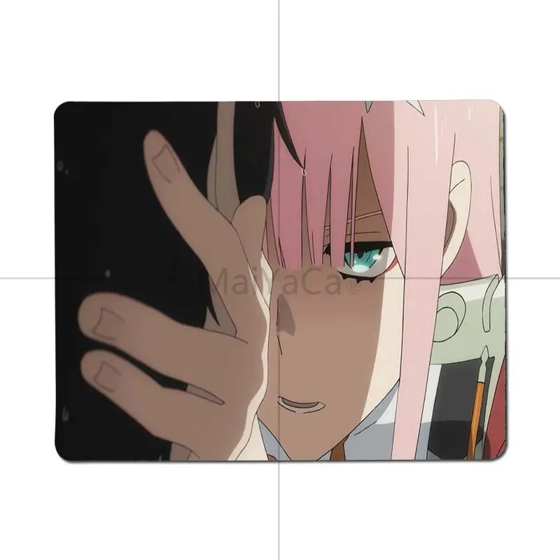 

MaiYaCa New Designs Darling In The Franxx Aesthetic DIY Design image Game mousepad Size for 18x22cm 25x29cm Small Mousepad