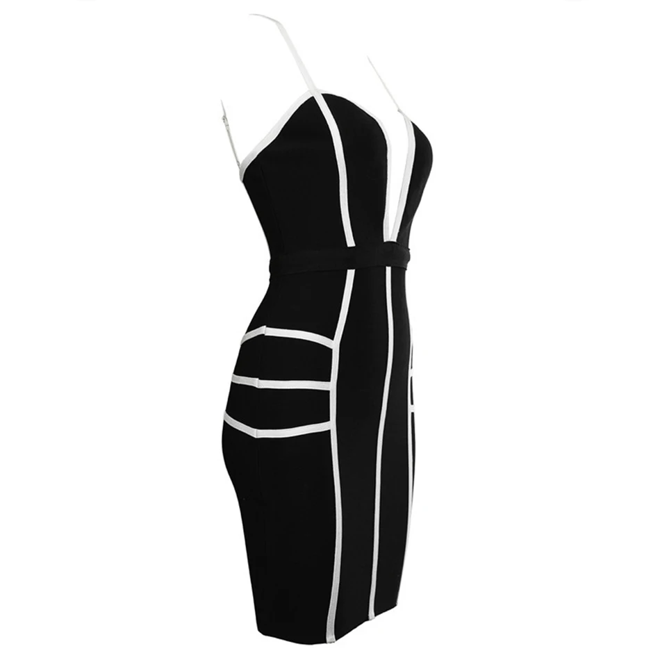 Арцу 2018 Лето Глубокий v образным вырезом Bodycon мини платье повязки Для женщин