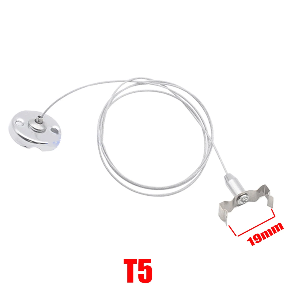 T5T8 Bracket Hanging Wire Sling Rope With Stainless Steel Fixed 1m 2m 3m Office Engineering Ceiling Lighting Accessories | Обустройство