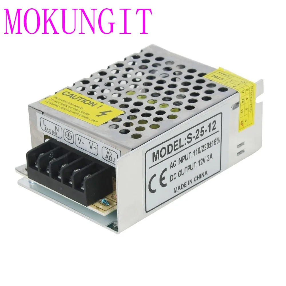 1 шт. AC 110 V 220 к DC 12V 2A 25W переключатель питания Драйвер адаптер светодиодные полосы